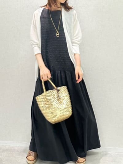 Miwaさんの「UNTITLED｜ライトダブルリングネックレス」を使ったコーディネート