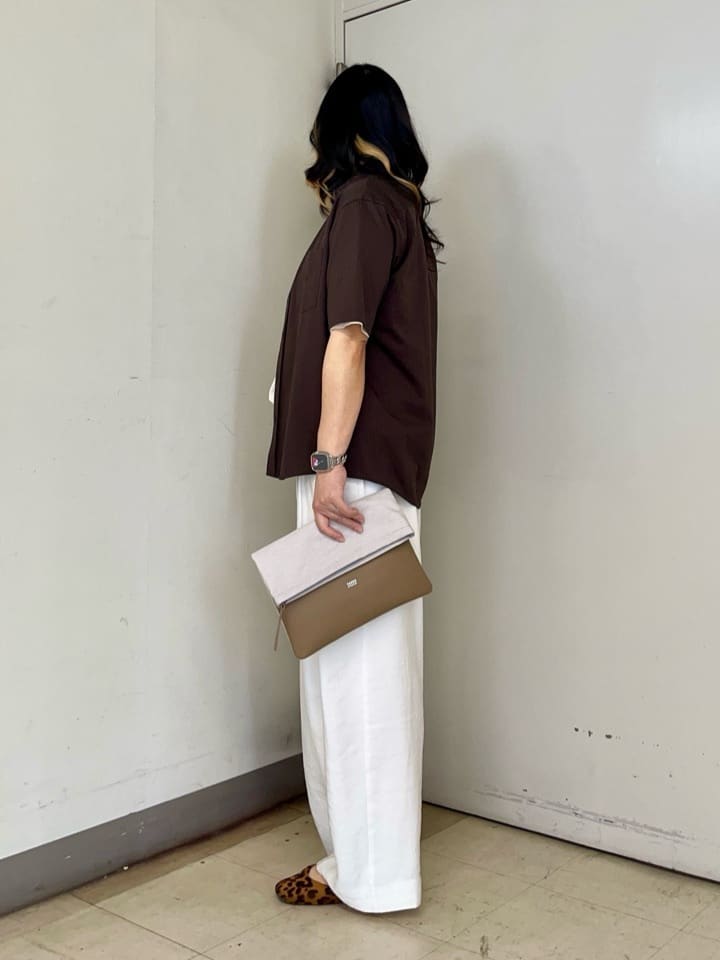 iwさんの「TAKEO KIKUCHI｜【COOL CITY WEAR】ストライプジャージ ボタンダウンシャツ /接触冷感」を使ったコーディネート