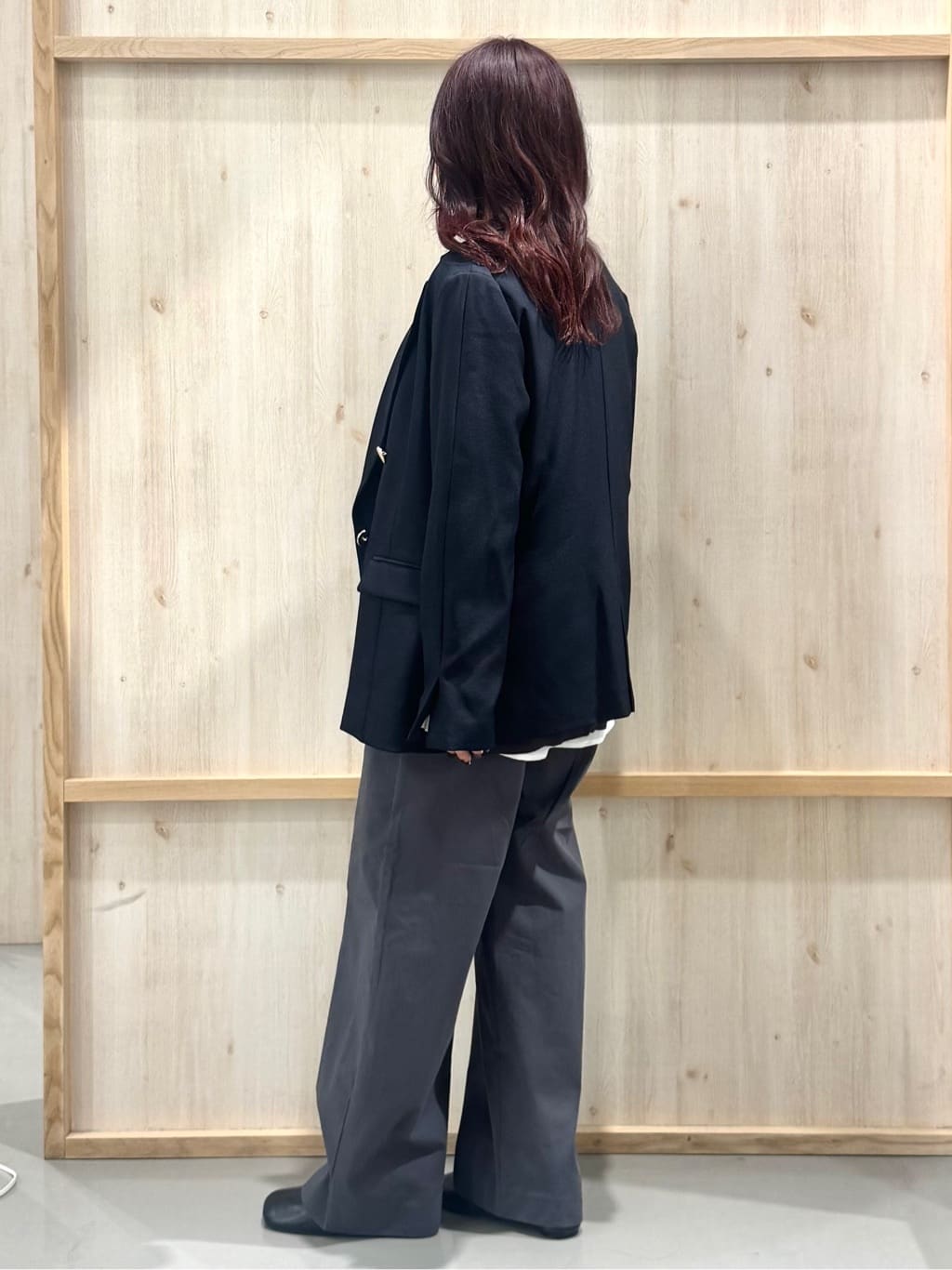 nanaさんの「THE SHOP TK｜【今羽織るなら】ダブルブレストジャケット【セットアップ可/洗える】」を使ったコーディネート