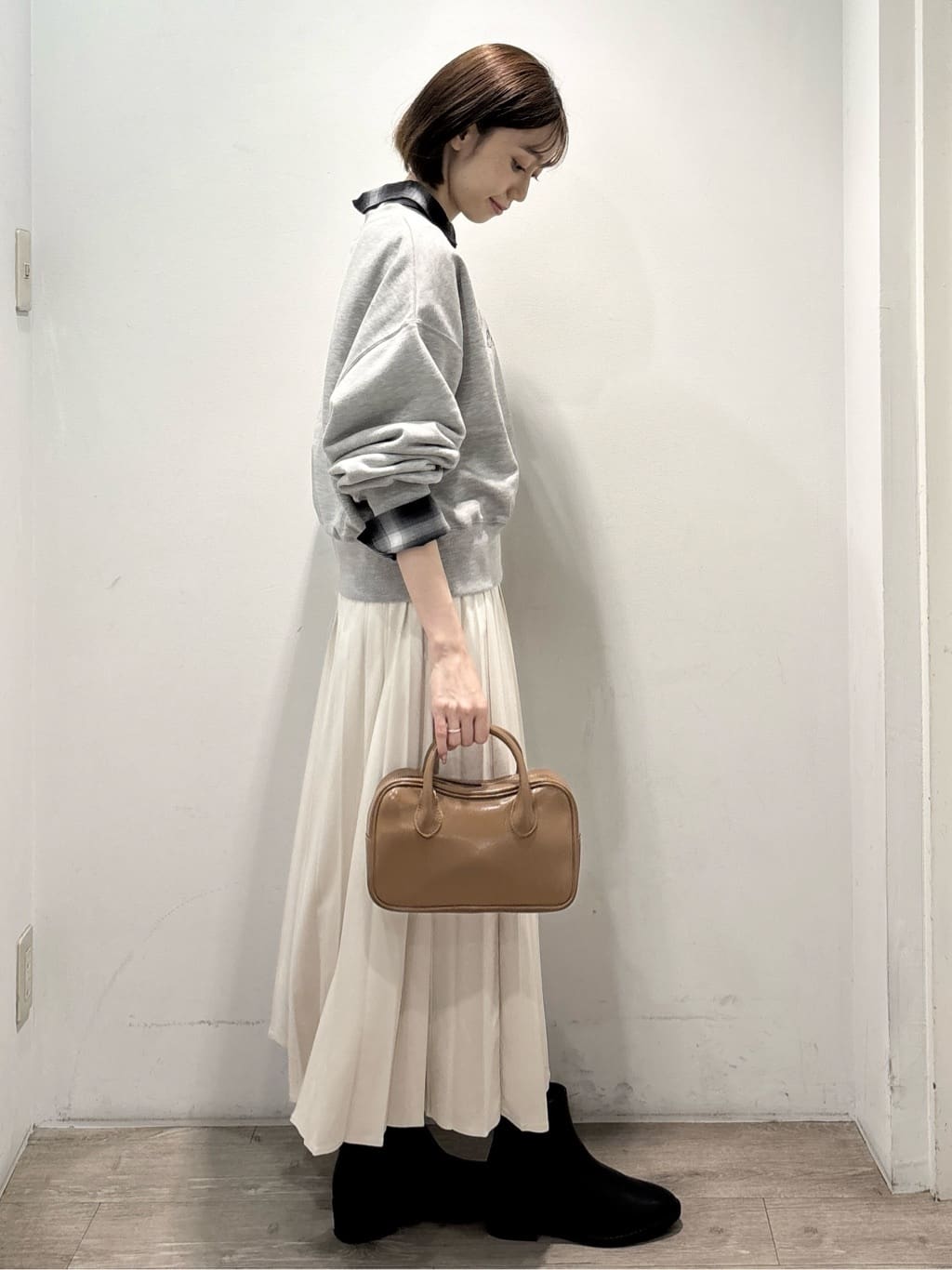 ぶまりんさんの「OPAQUE.CLIP｜オンブレチェックシャツ【洗濯機洗い可】」を使ったコーディネート