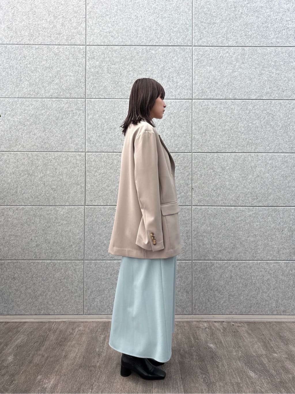 erikaさんの「INDIVI｜ダブルクロスオーバージャケット」を使ったコーディネート