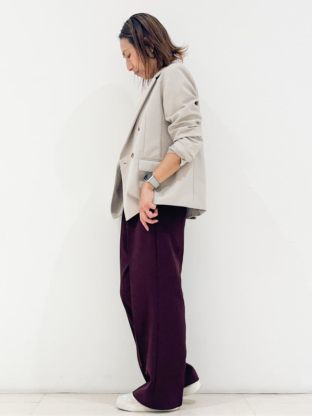 yuuco.さんの「grove｜【カセット服】ダブルブレストテーラードジャケット」を使ったコーディネート