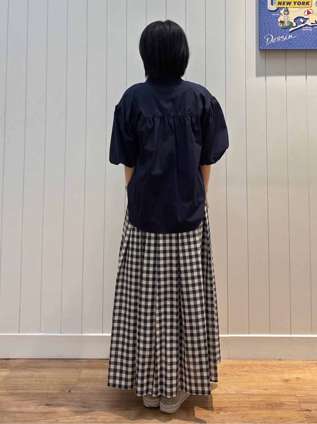 OKADAさんの「Dessin｜【洗える】バルーンスリーブバッグギャザーブラウス」を使ったコーディネート