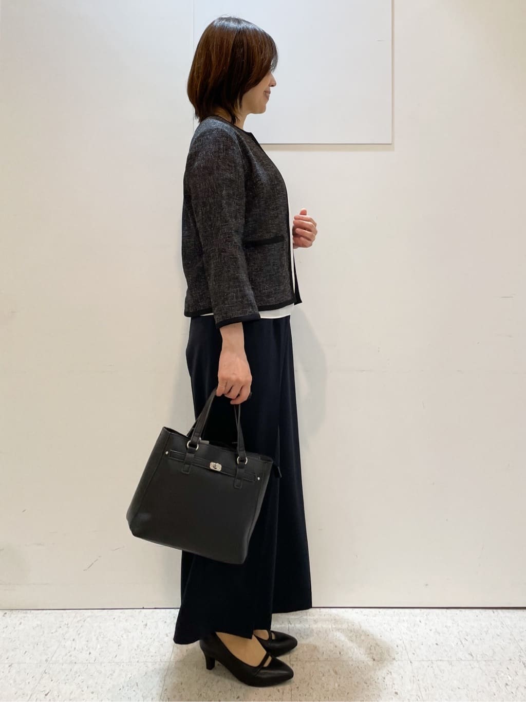 めいさんの「Reflect｜【軽い着心地】メッシュツイードジャケット」を使ったコーディネート