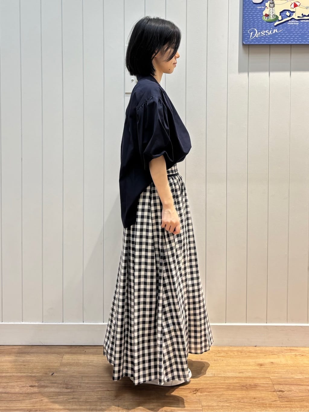 OKADAさんの「Dessin｜【洗える】バルーンスリーブバッグギャザーブラウス」を使ったコーディネート