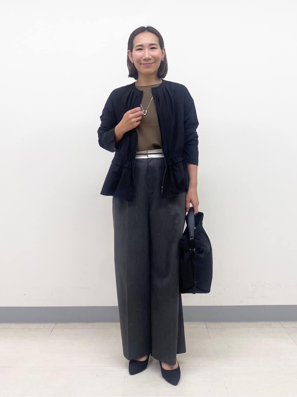 YUKARIさんの「INDIVI｜【洗える／体型カバー】美シルエットニット」を使ったコーディネート