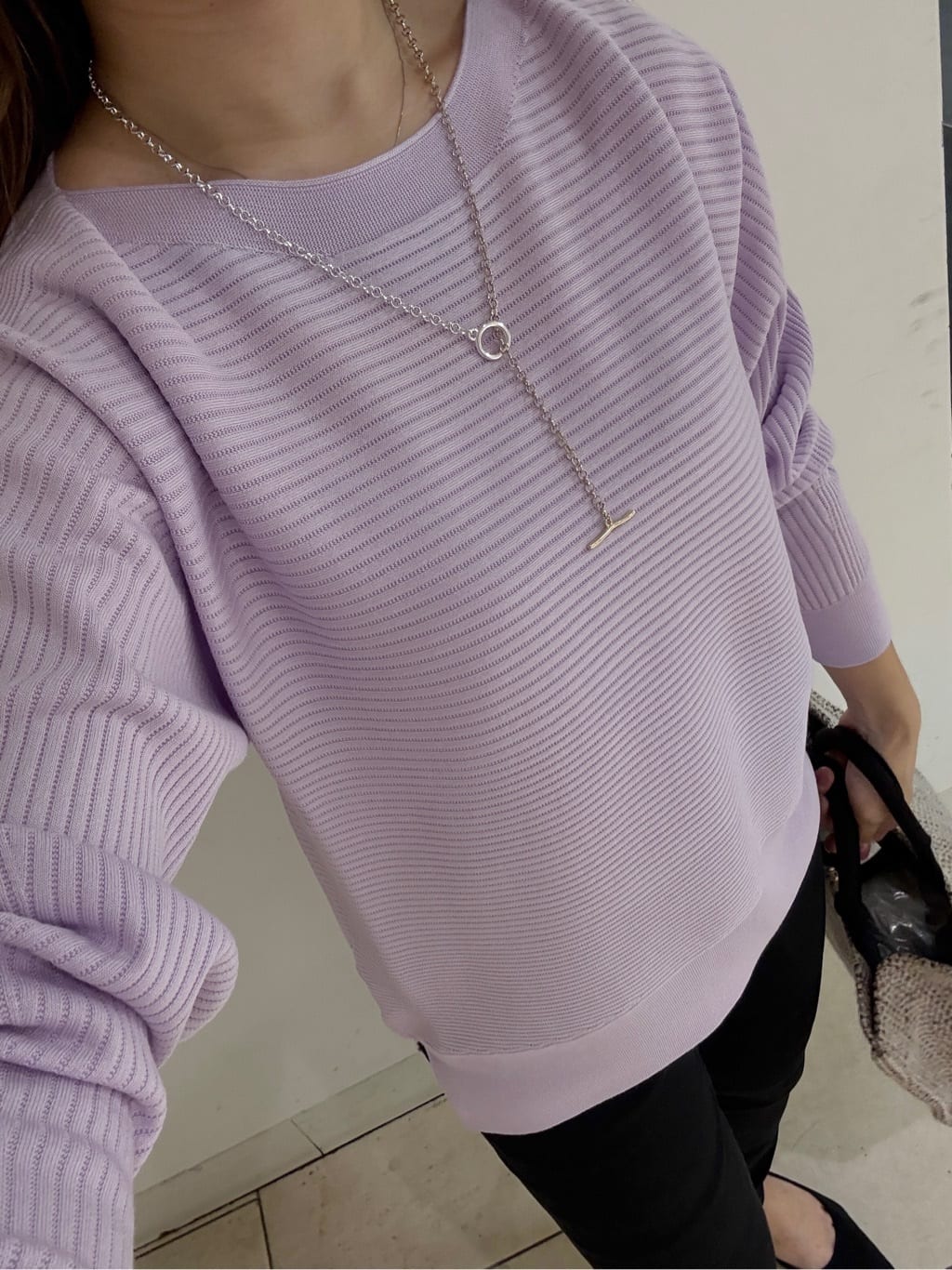 kahoさんの「INDIVI｜【洗える／体型カバー】美シルエットニット」を使ったコーディネート