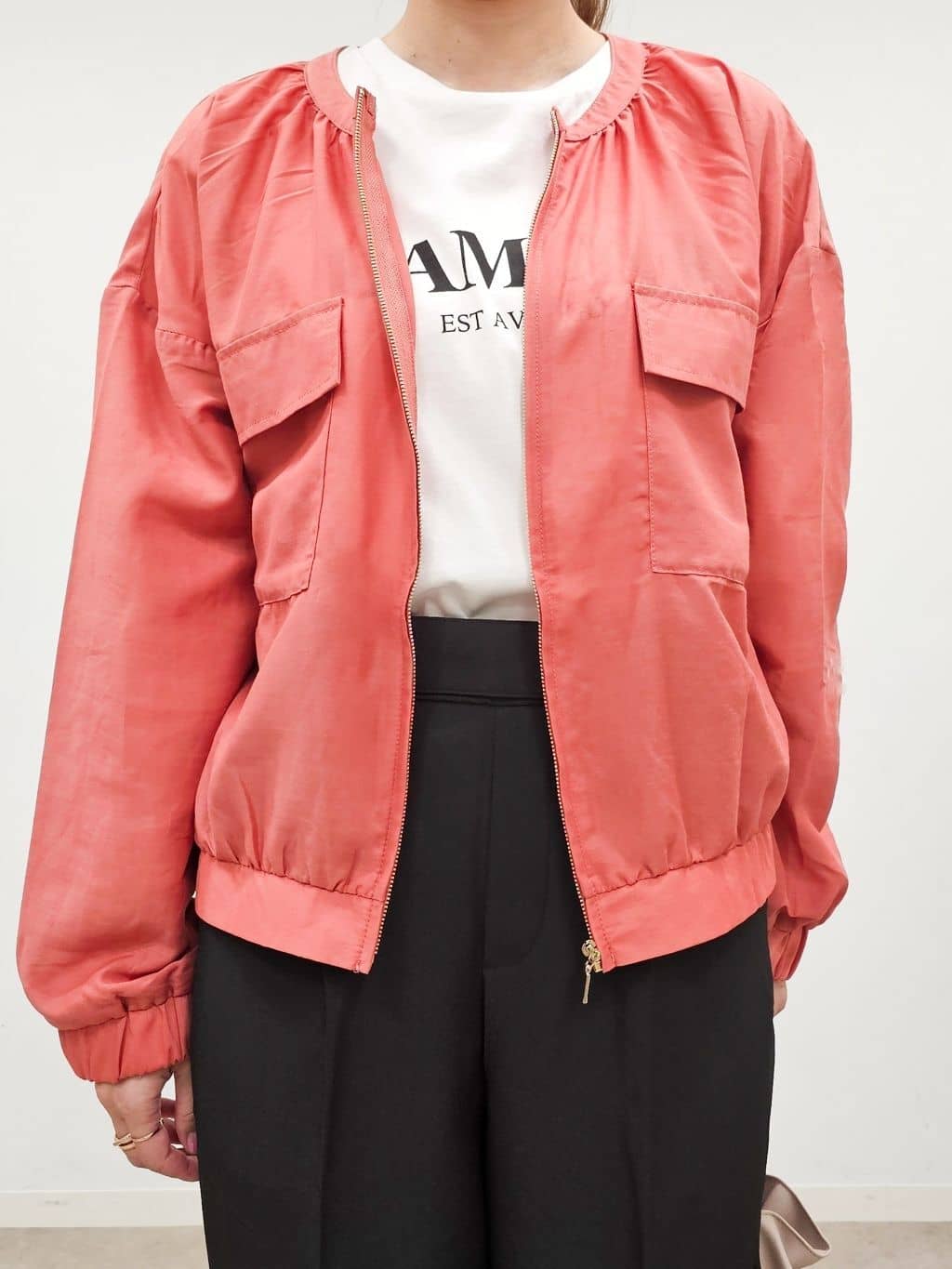 ゆゆさんの「SHOO･LA･RUE｜【S-LL】寒暖差のある時期に 大人上品なシアーブルゾン」を使ったコーディネート