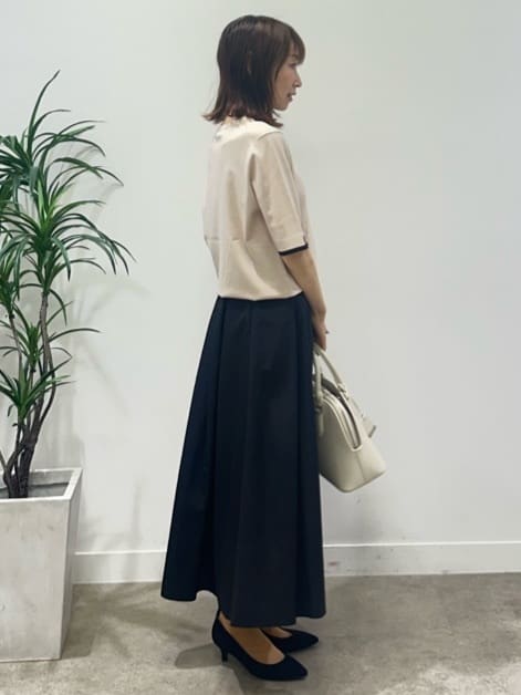 Miwaさんの「UNTITLED｜【アンサンブル可/薄手/洗える】5分袖クルーニット」を使ったコーディネート