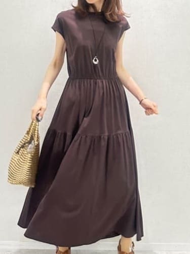 Miwaさんの「UNTITLED｜【ティアード/洗える】コットンロングワンピース」を使ったコーディネート