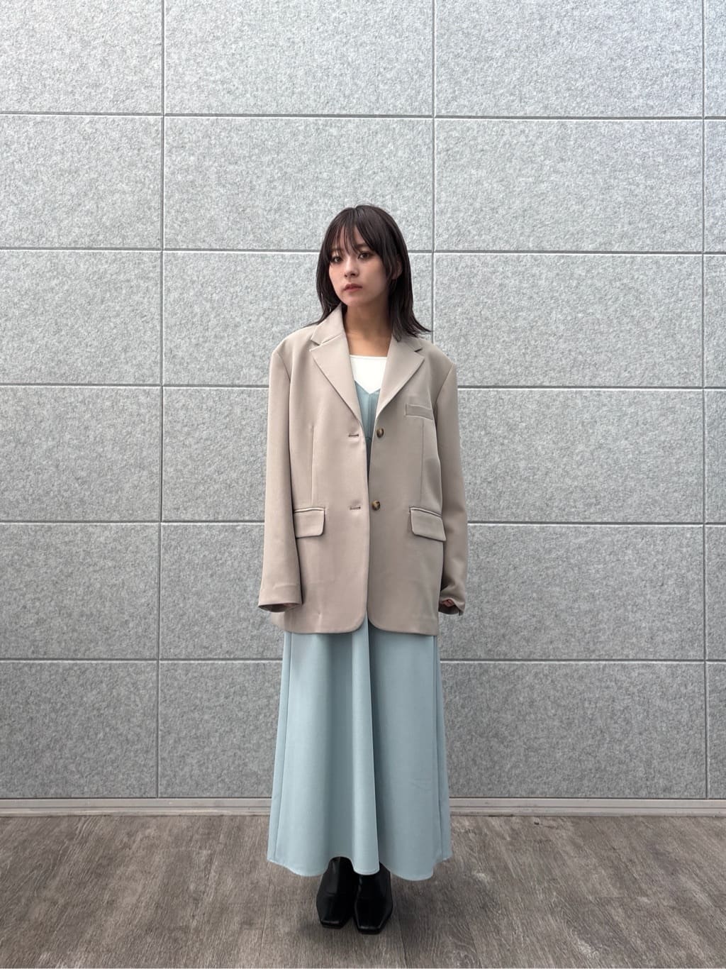 erikaさんの「INDIVI｜ダブルクロスオーバージャケット」を使ったコーディネート