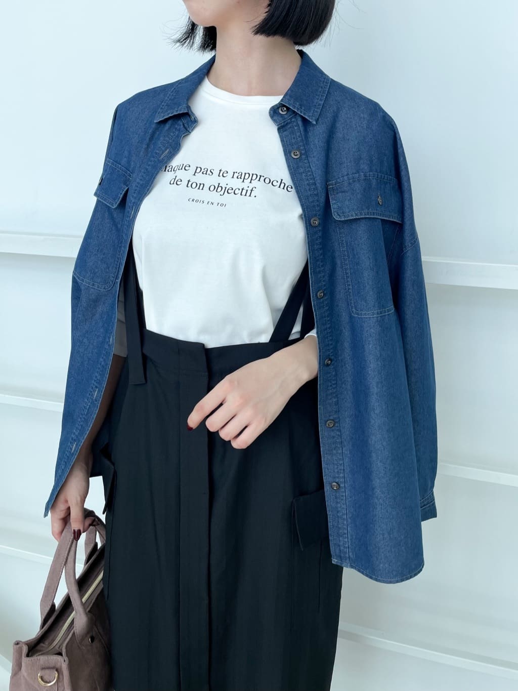 NATSUMIさんの「grove｜【UVカット】ロゴアソートベーシックロンT」を使ったコーディネート