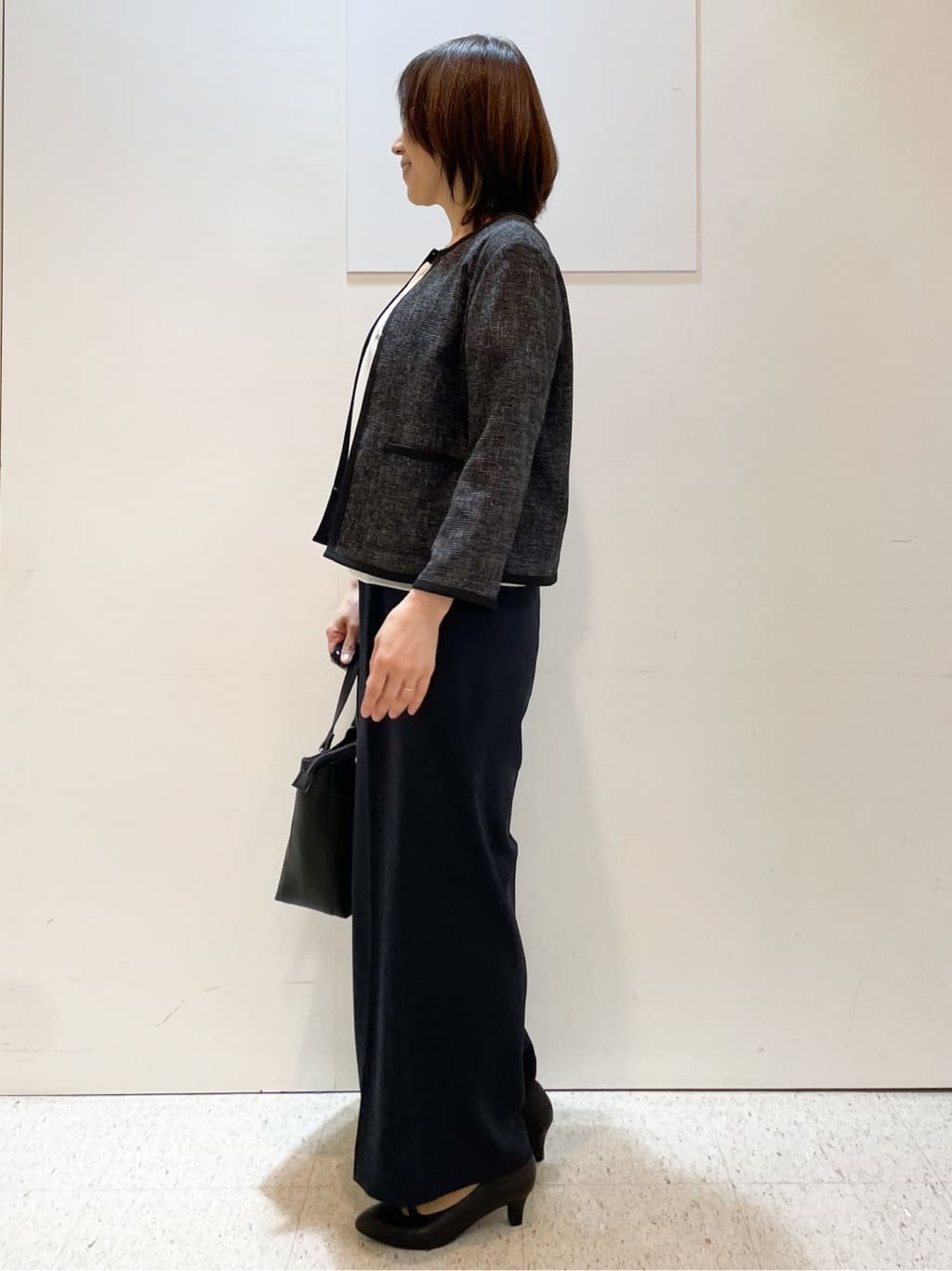 めいさんの「Reflect｜【軽い着心地】メッシュツイードジャケット」を使ったコーディネート