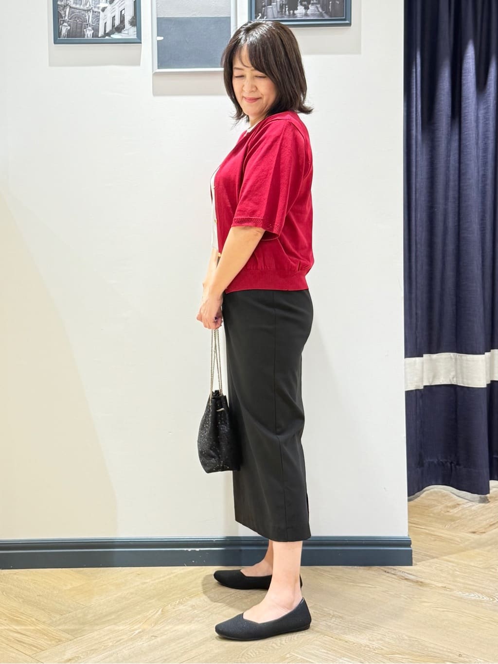 Lilyさんの「grove｜洗えるフェザーニットパンプス」を使ったコーディネート