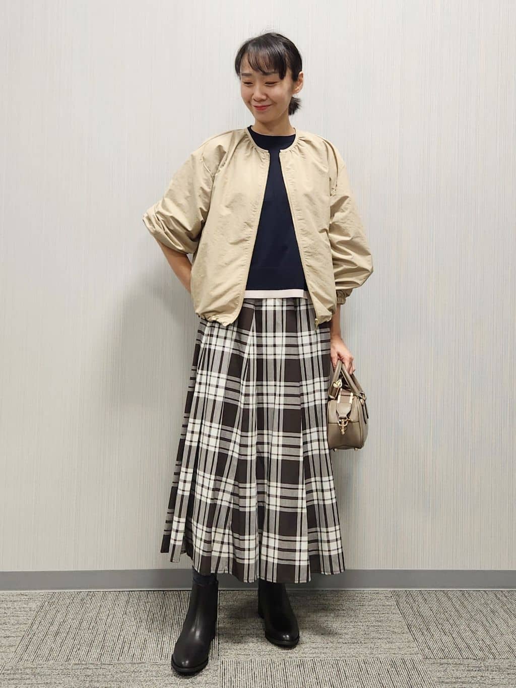 naraさんの「Dessin｜【洗える】バイカラーショート丈ニット」を使ったコーディネート