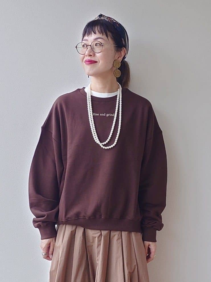 MUTSUKOさんの「UNTITLED｜【CHIGNON】別注ロゴスウェット」を使ったコーディネート