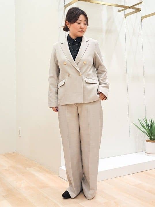 ふるさんの「grove｜【カセット服】ダブルブレストテーラードジャケット」を使ったコーディネート