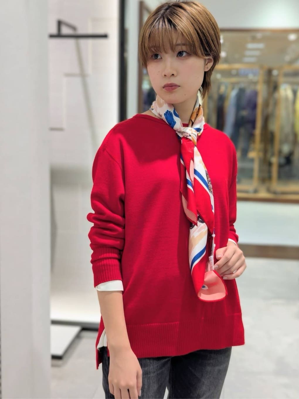nonoさんの「UNTITLED｜【8色展開/体型カバー】魅せるタイムレスニット」を使ったコーディネート