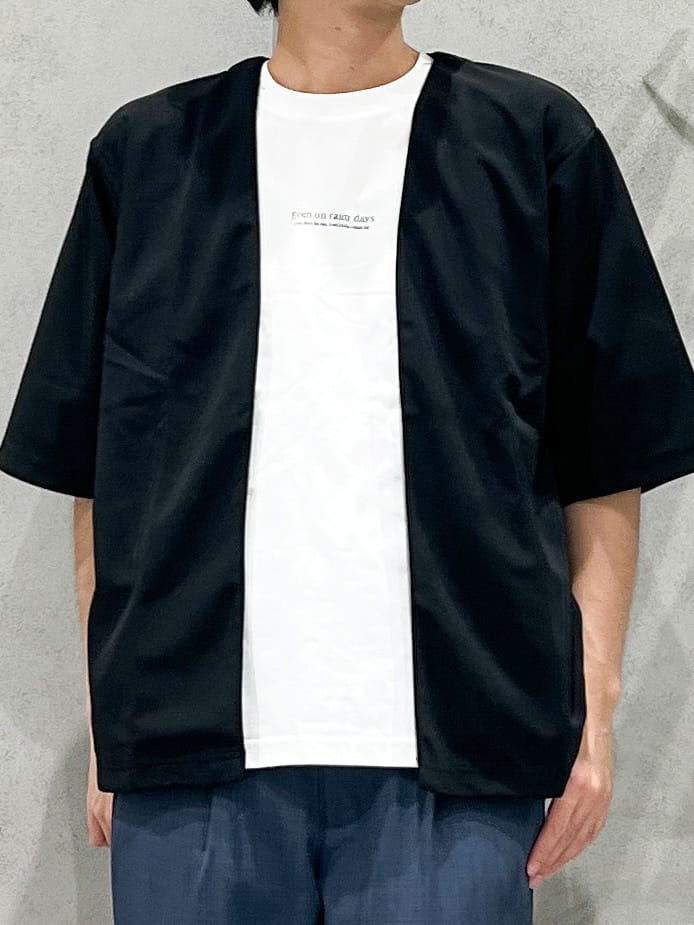 SHI-MAさんの「THE SHOP TK｜五分袖カーディガン+半袖Tシャツセットアイテム 洗濯機OK」を使ったコーディネート