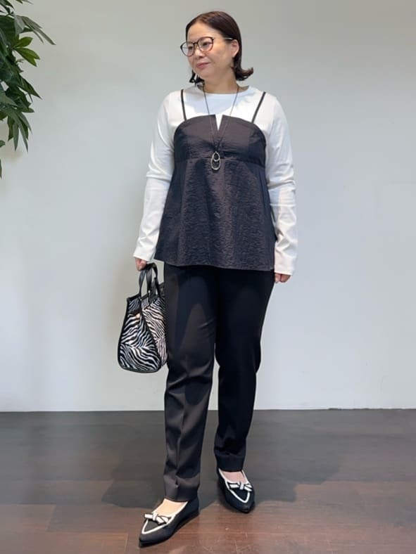 Asamiさんの「UNTITLED｜【洗える/ゆったりシルエット】ビスチェドッキング　プルオーバー」を使ったコーディネート