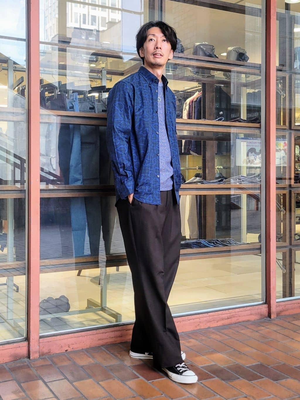 piroyaさんの「TAKEO KIKUCHI｜チェックボーラーガーゼシャツ」を使ったコーディネート