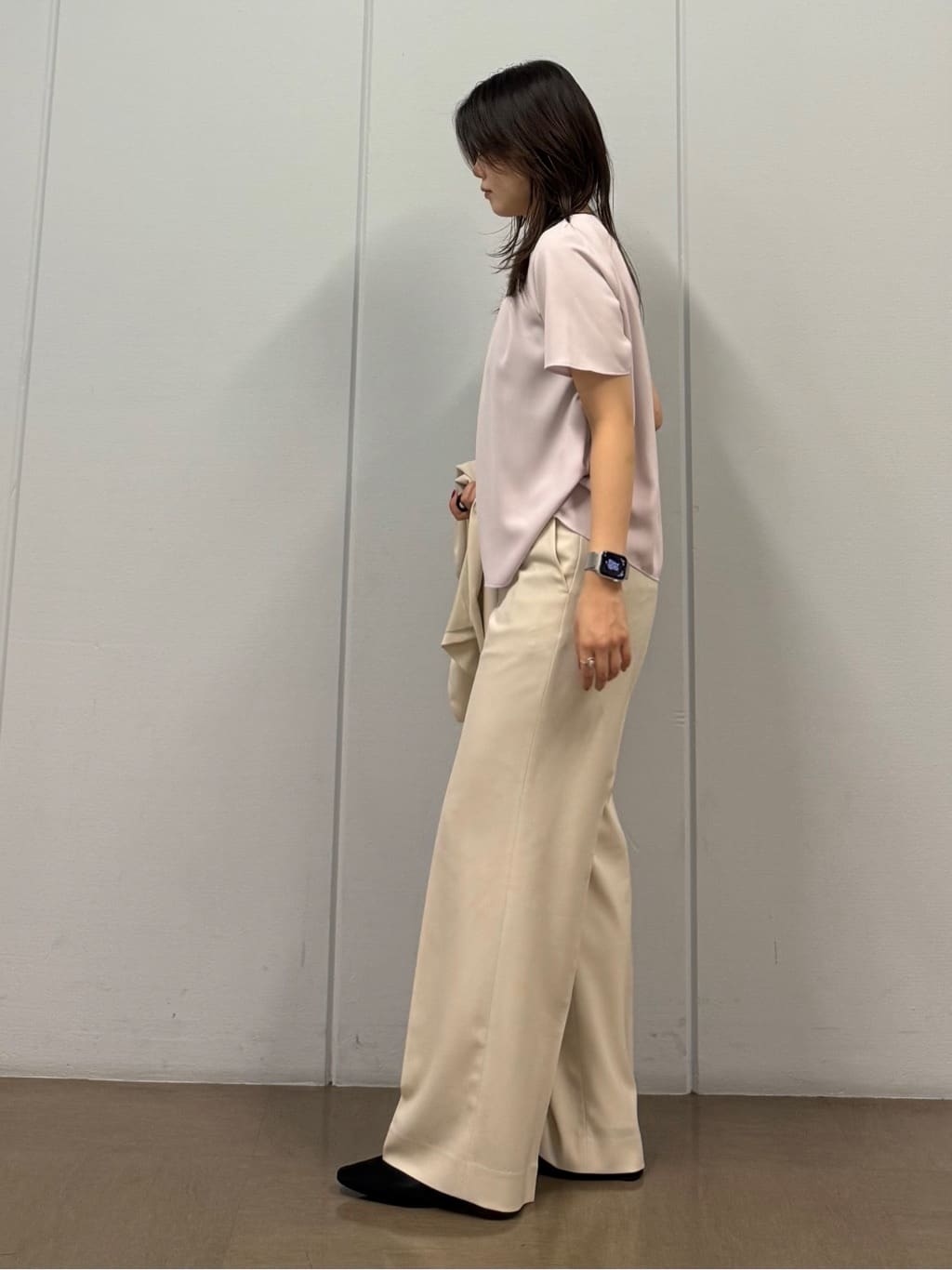 mizukiさんの「INDIVI｜【洗える／UVケア／スーツ】ストレッチテーラードカラージャケット」を使ったコーディネート