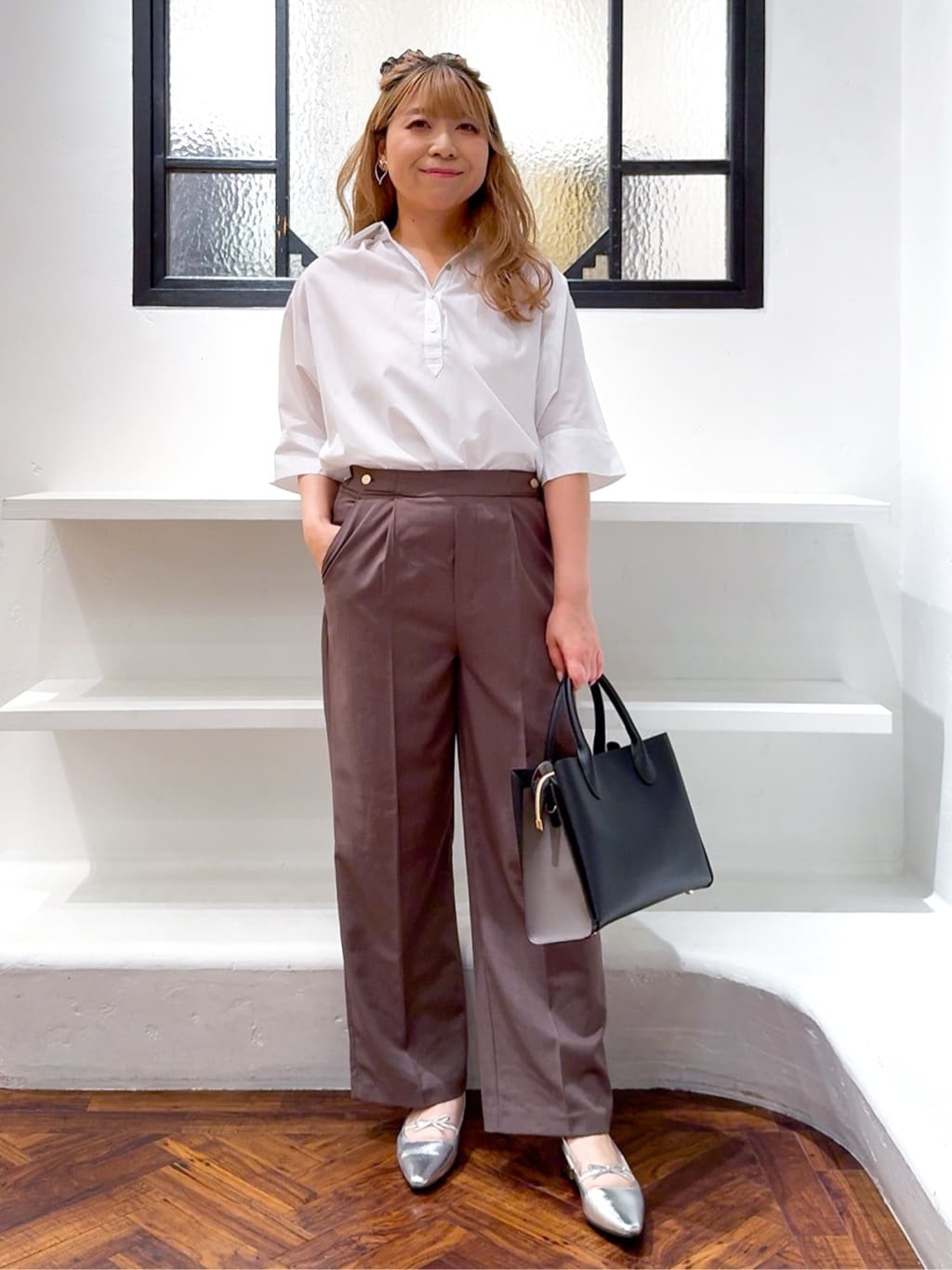 Harukaさんの「grove｜シフォンバレッタ」を使ったコーディネート