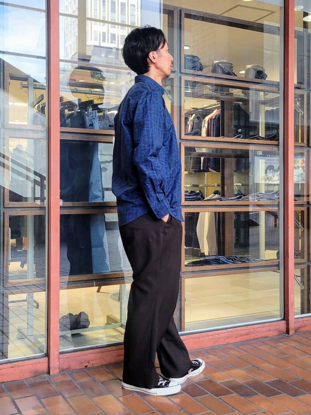 piroyaさんの「TAKEO KIKUCHI｜チェックボーラーガーゼシャツ」を使ったコーディネート