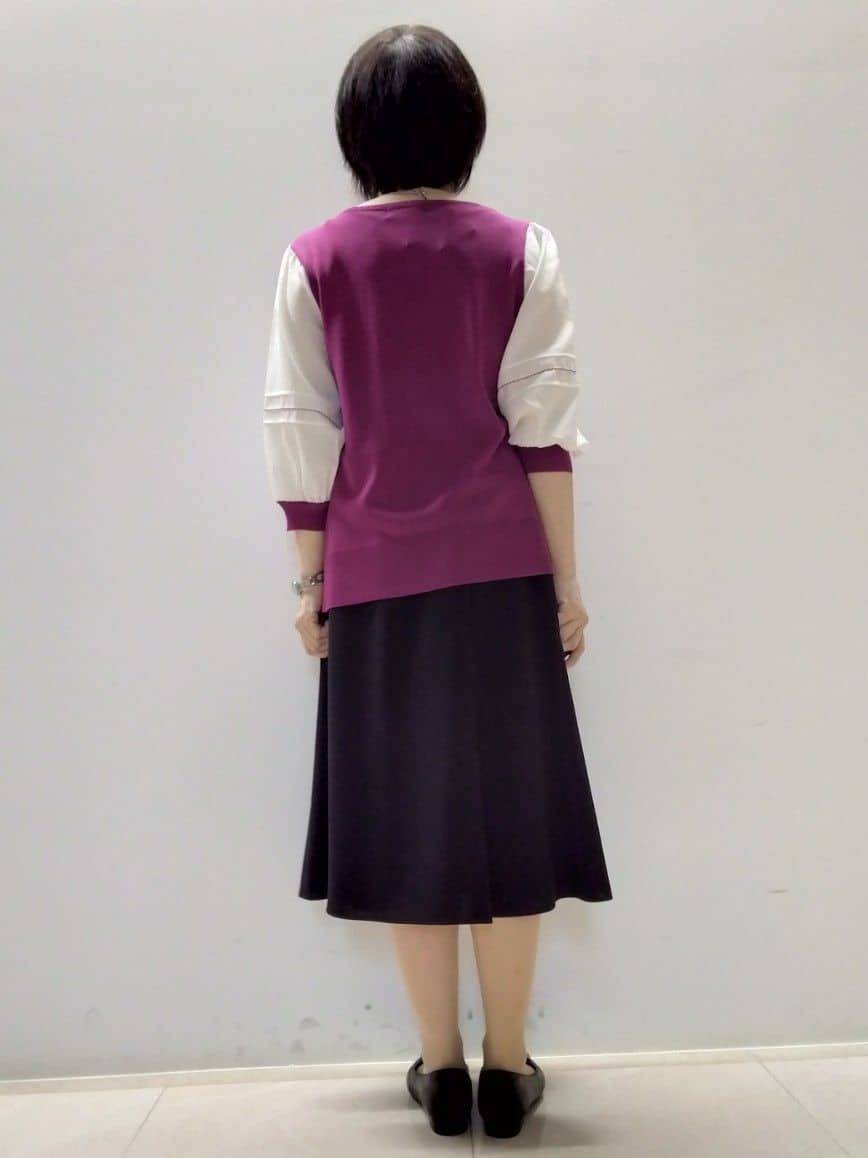 tokuさんの「Reflect｜【WEB先行カラーあり／手洗い可】ジョーゼットスリーブ&times;ニット」を使ったコーディネート