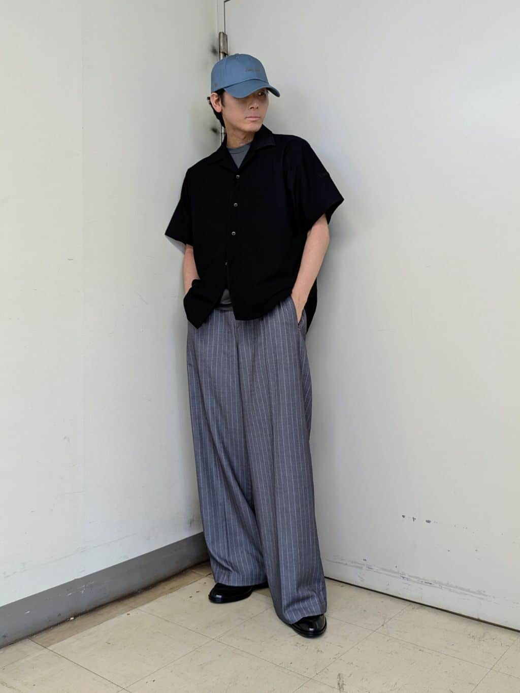 ryoさんの「TAKEO KIKUCHI｜【COOL CITY WEAR】エアートール オープンカラーシャツ /接触冷感・通気性」を使ったコーディネート