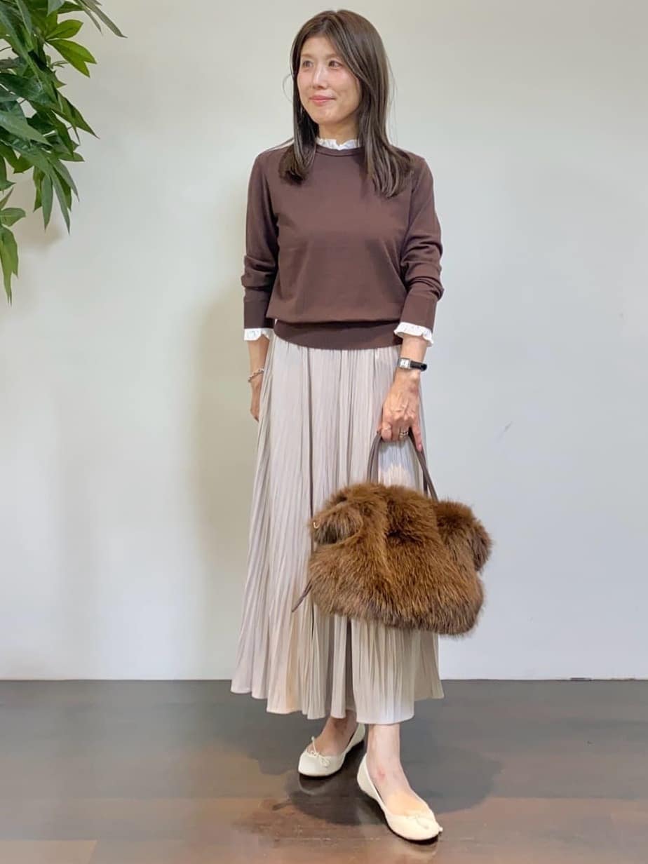 tomoさんの「UNTITLED｜【定番人気！】2Wayドロストフェイクファートート」を使ったコーディネート