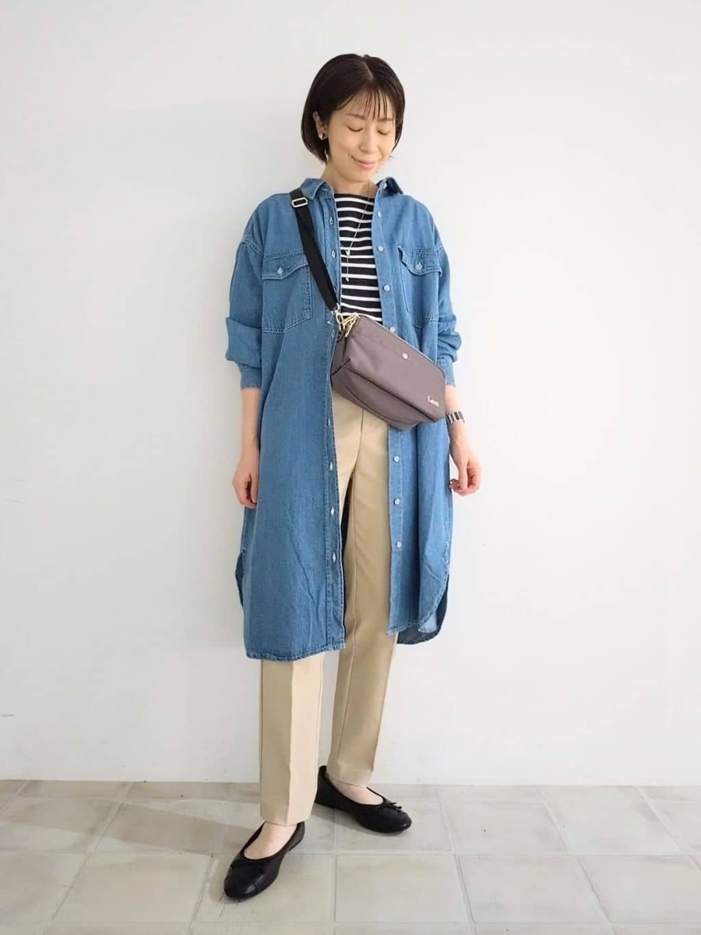 miomioさんの「SHOO･LA･RUE｜【洗濯機可/S-3L/美脚シルエット】通勤・セレモニーにも　きちんと見えする ソフトスティックパンツ」を使ったコーディネート