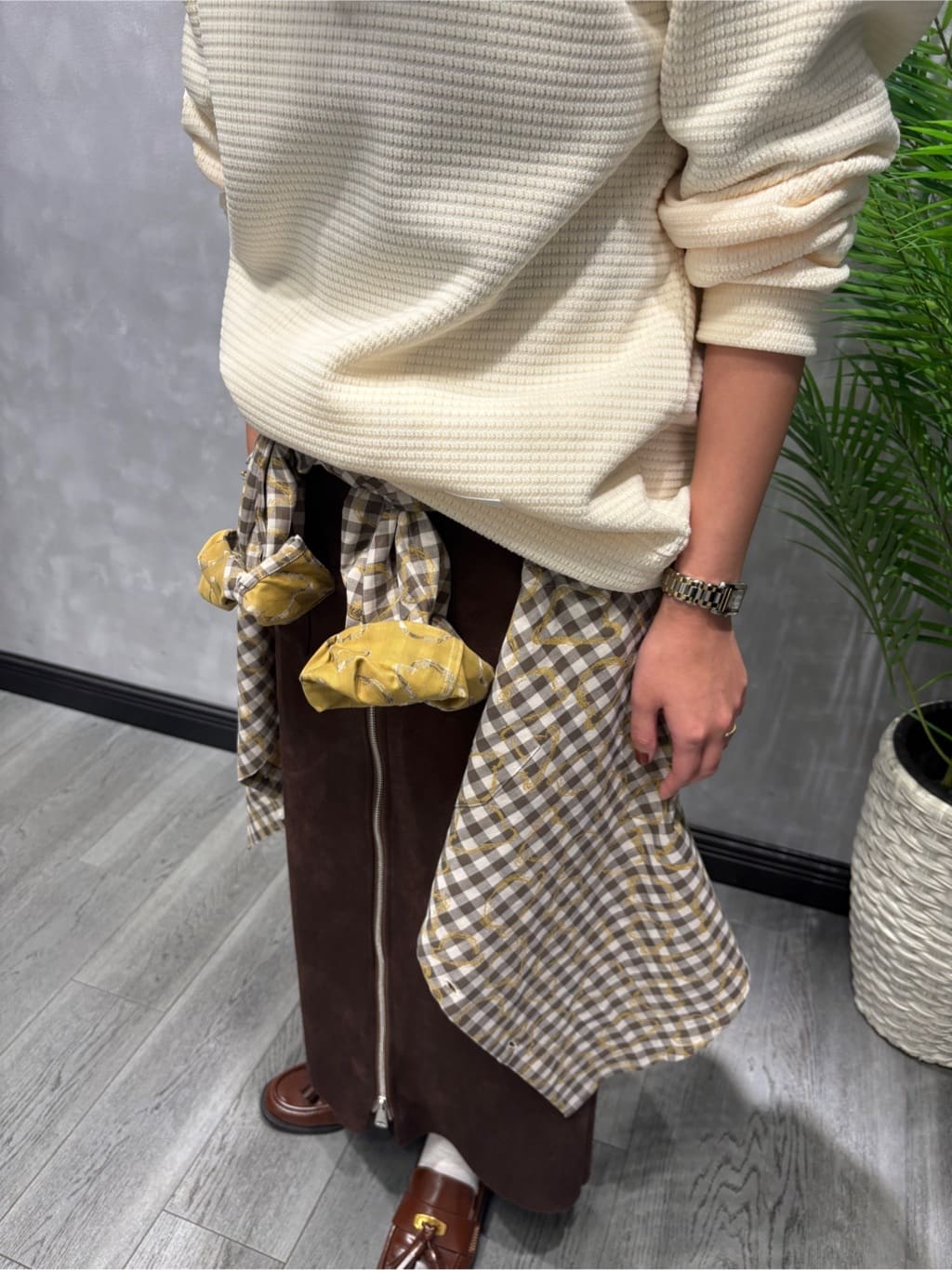 s___sさんの「TAKEO KIKUCHI｜チェックボーラーガーゼシャツ」を使ったコーディネート
