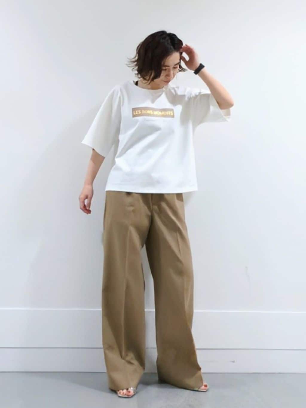 ミズタさんの「UNTITLED｜【UV/はっ水/セットアップ可】リラククールパンツ」を使ったコーディネート