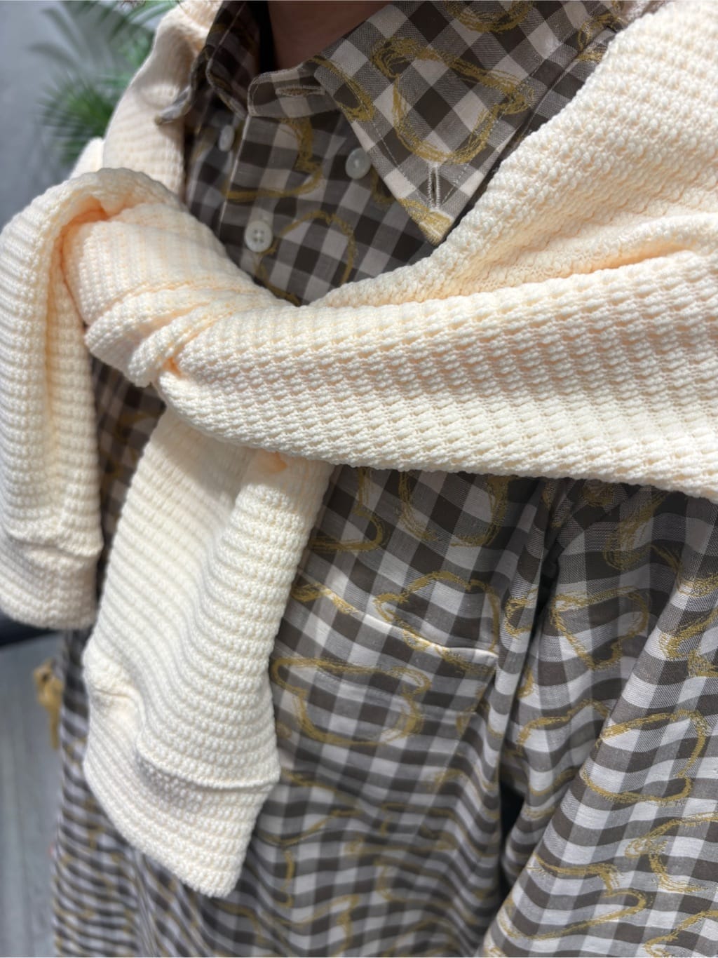 s___sさんの「TAKEO KIKUCHI｜チェックボーラーガーゼシャツ」を使ったコーディネート