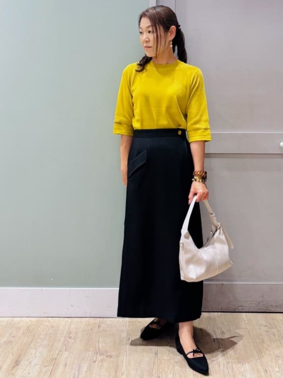 Komi☆さんの「grove｜【ひんやり多機能】やわらかドライタッチ 袖口シアードッキングプルオーバー」を使ったコーディネート