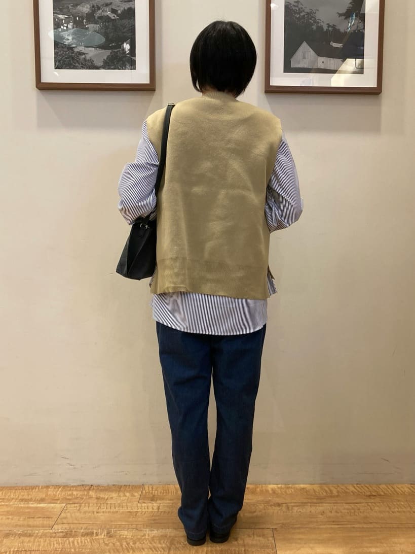 ruさんの「SHOO･LA･RUE｜【S-LL/2点セット】着回し自在 ニットベスト＋フレアブラウス」を使ったコーディネート