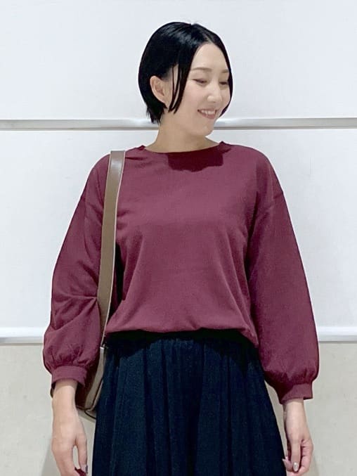 eriko さんの「Dessin｜【360度可愛い・洗える】バックヘンリーカットソー」を使ったコーディネート