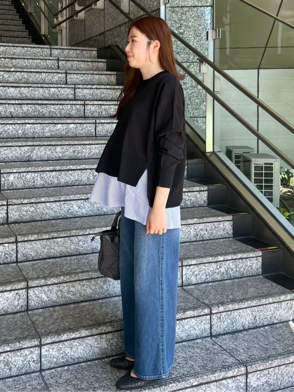 Risaさんの「OPAQUE.CLIP｜《ツインセット》リラクシーサイドスリットニット&times;ドッキングタンク【洗濯機洗い可】」を使ったコーディネート
