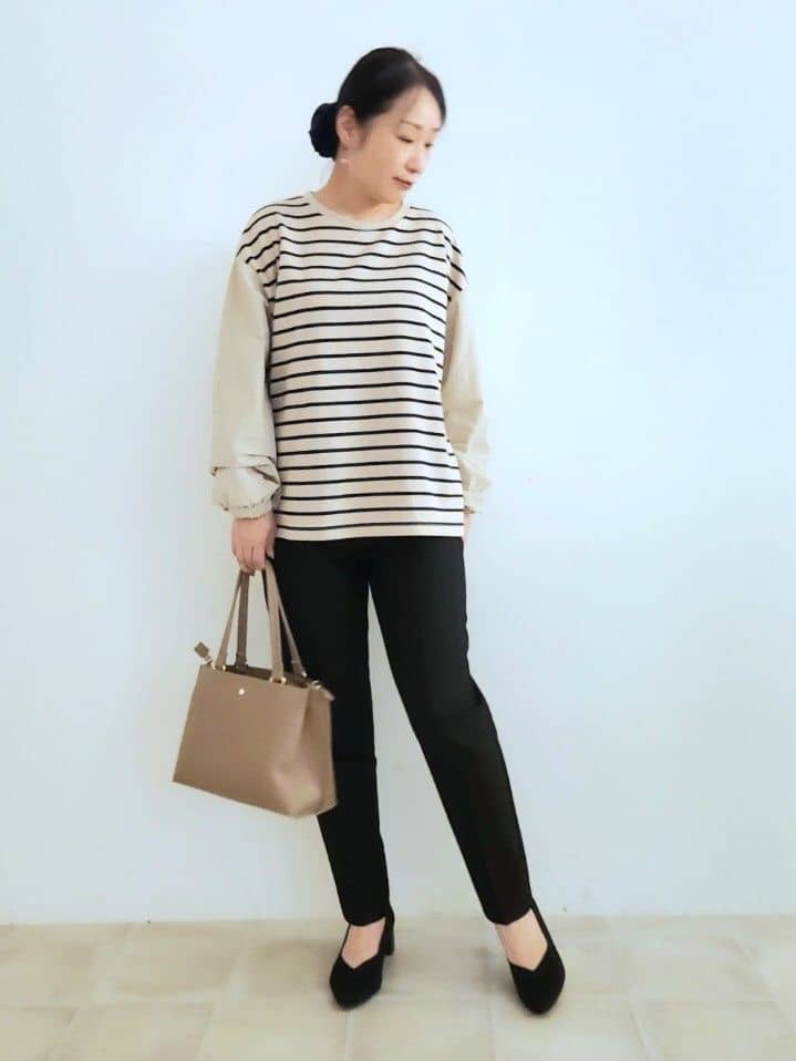 くまさんの「SHOO･LA･RUE｜【S-LL/ひんやり】さらっとしたタッチが心地よい ダブルブレストジャケット」を使ったコーディネート