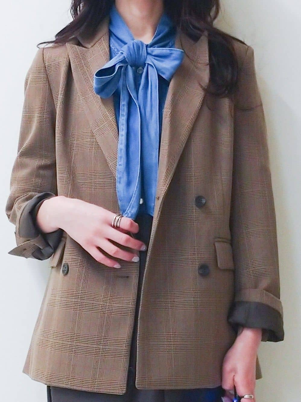 yuriさんの「OPAQUE.CLIP｜ストレッチダブルポケットタイトスカート【洗える】」を使ったコーディネート