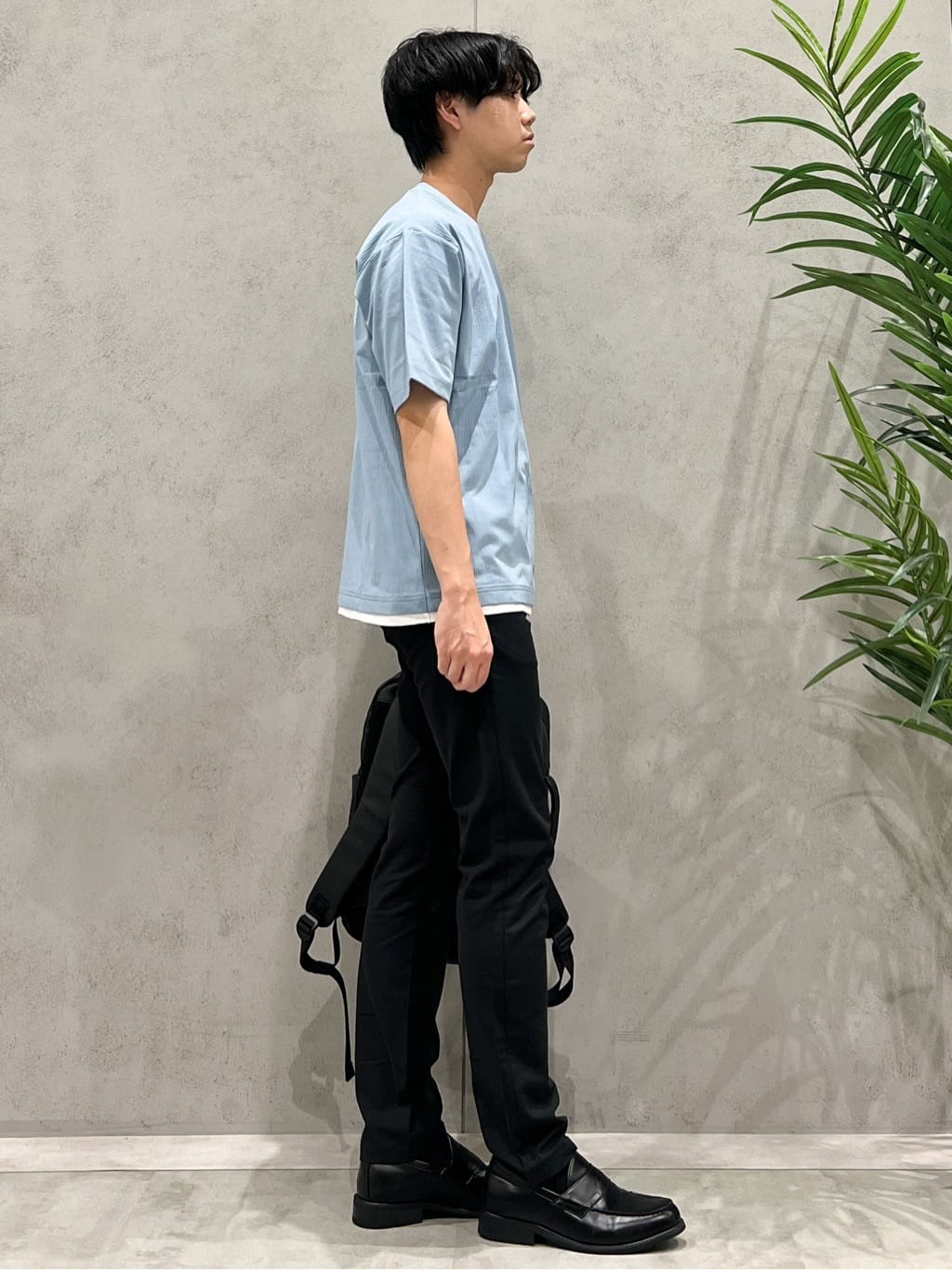 SHI-MAさんの「THE SHOP TK｜楊柳フェイクレイヤード半袖Tシャツ 【吸水速乾/毛玉になりにくい/洗濯機OK】」を使ったコーディネート