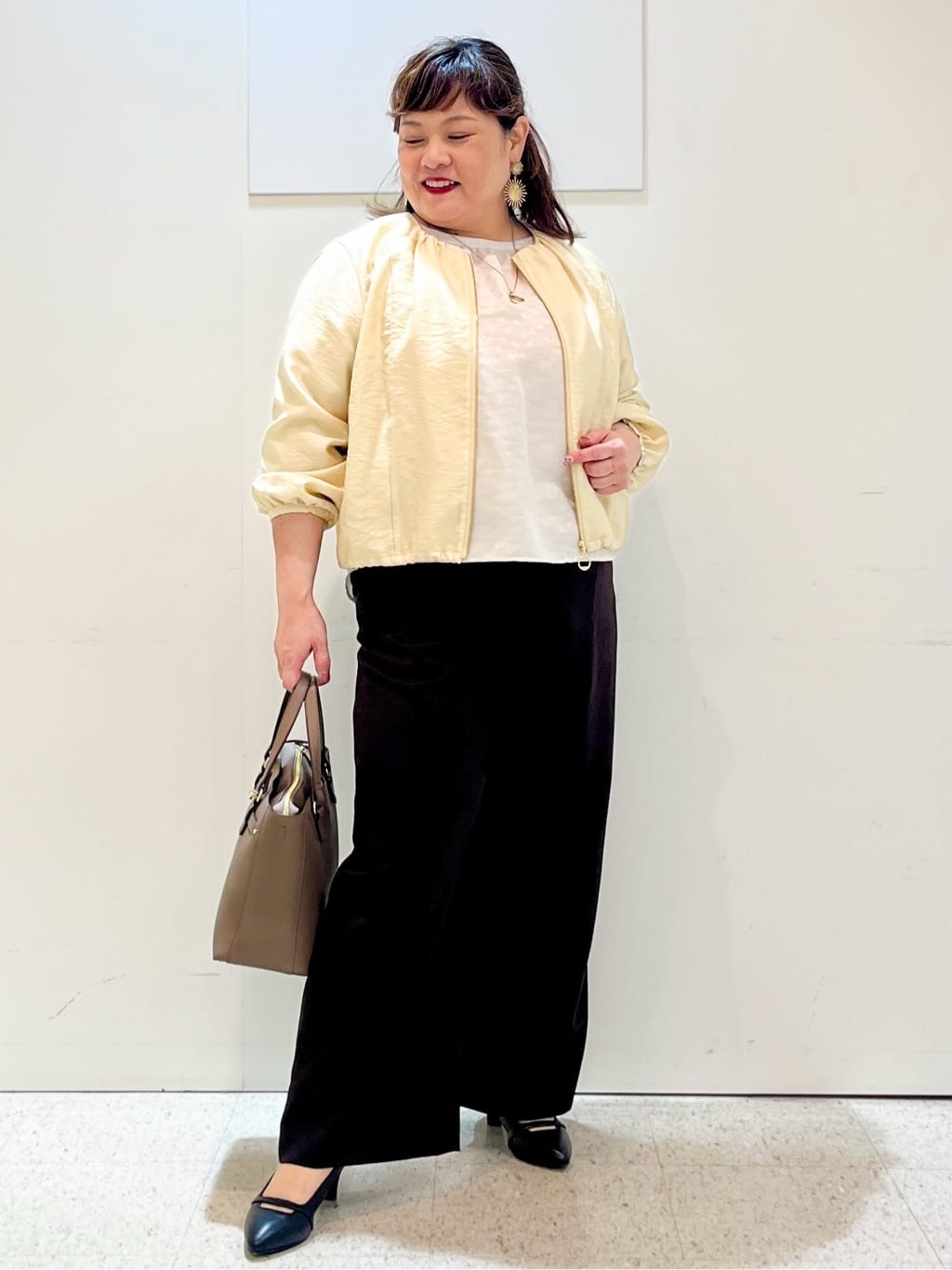 kimmyさんの「Reflect｜【ライトアウター／ゆったり羽織れる／気軽な羽織りに◎】ライトブルゾン」を使ったコーディネート
