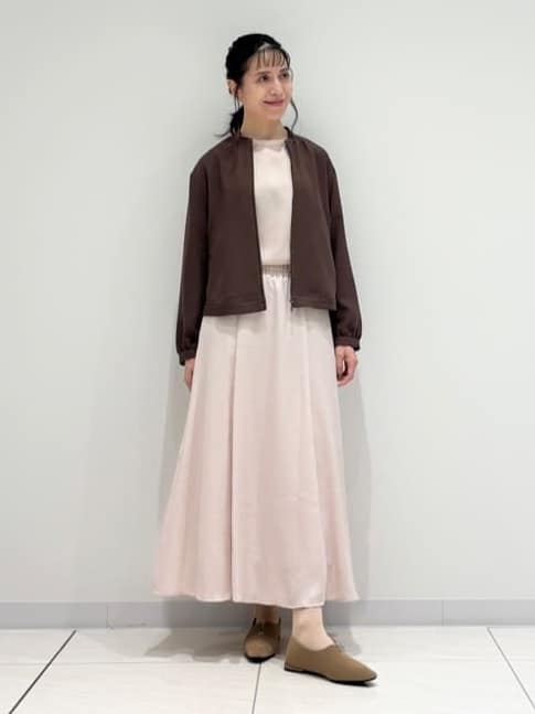 kayoさんの「INDIVI｜【洗える／UVケア／吸汗速乾】ジョーゼットライトブルゾン」を使ったコーディネート