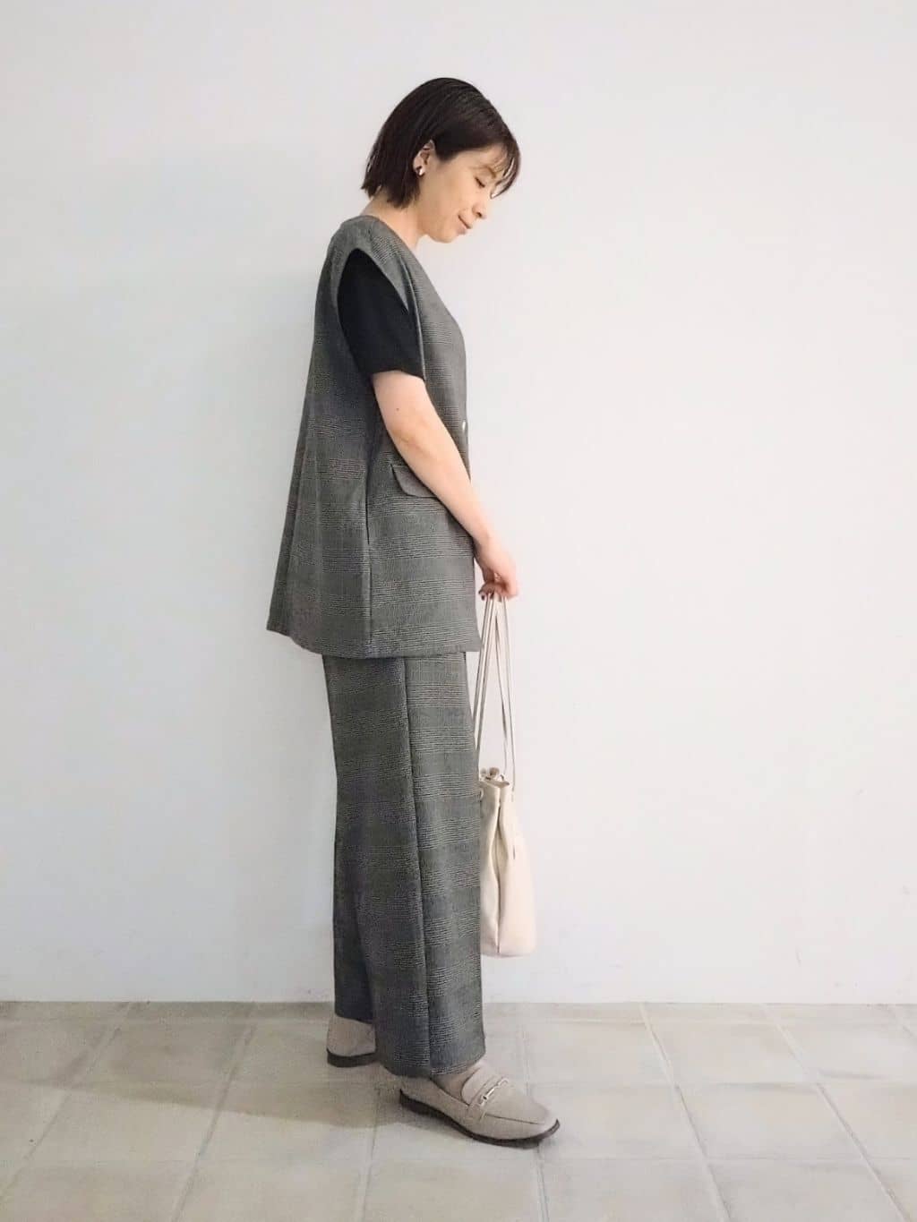 miomioさんの「SHOO･LA･RUE｜【S-LL/ひんやり/前後2WAY】シンプルだから使いやすい テレコTシャツ」を使ったコーディネート
