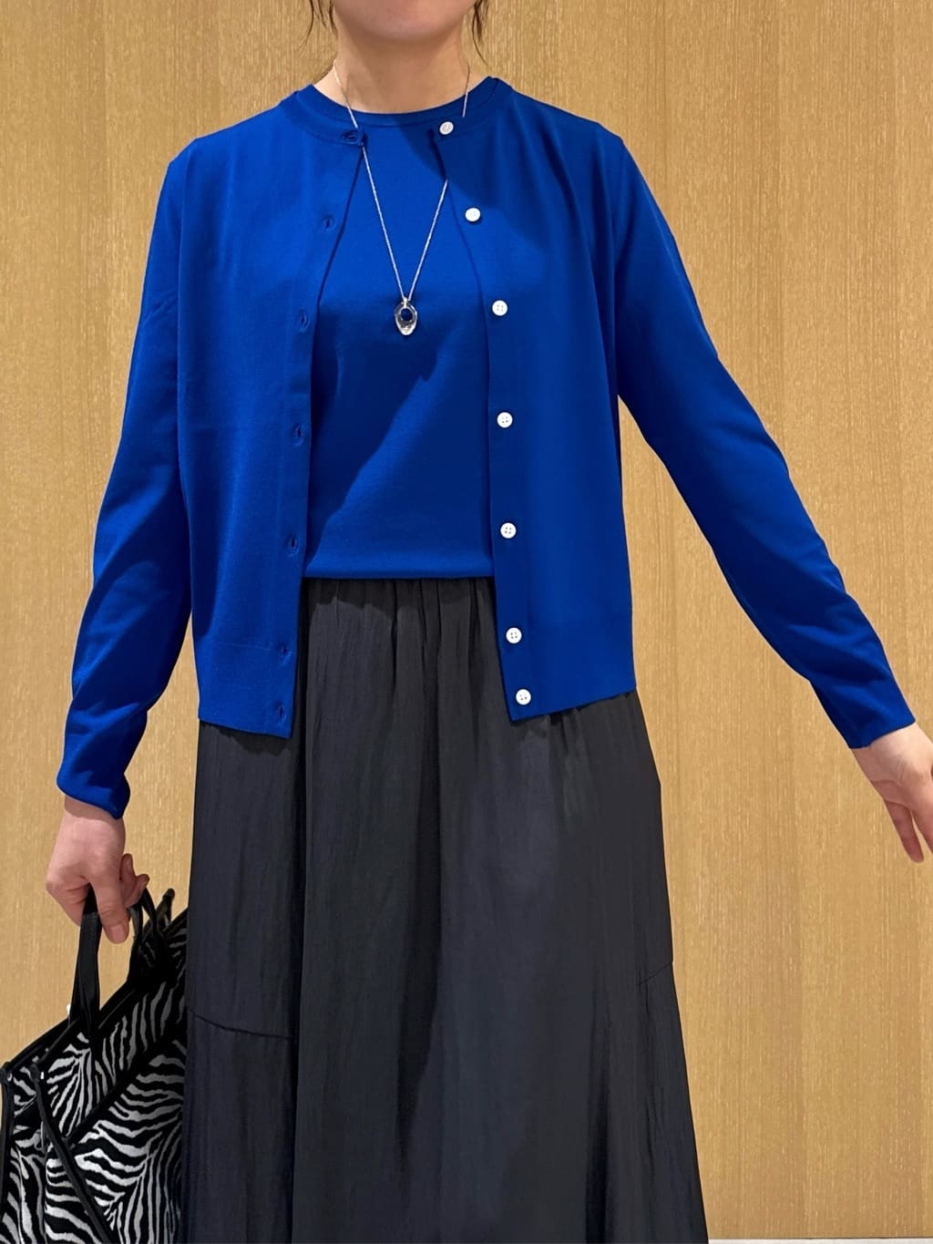 nanaさんの「UNTITLED｜【アンサンブル可/薄手/洗える】5分袖クルーニット」を使ったコーディネート
