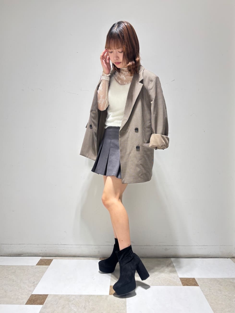 せらら⭐️さんの「ESPERANZA｜ラク盛りショートブーツ」を使ったコーディネート