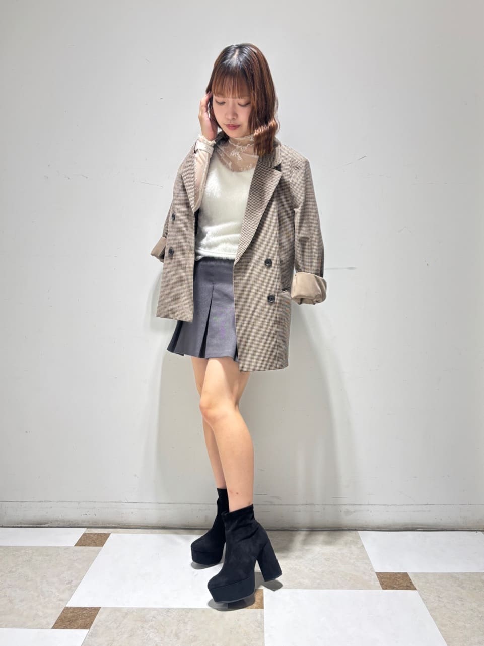 せらら⭐️さんの「ESPERANZA｜ラク盛りショートブーツ」を使ったコーディネート