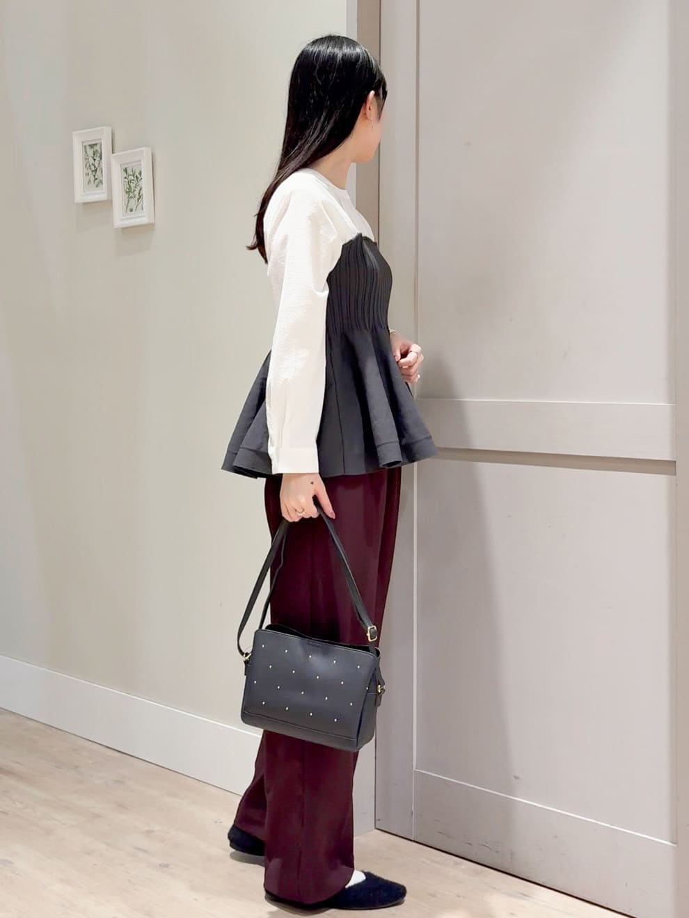 Mayuさんの「grove｜一枚でトレンド完成！体型カバーも叶うニットビスチェドッキングブラウス」を使ったコーディネート