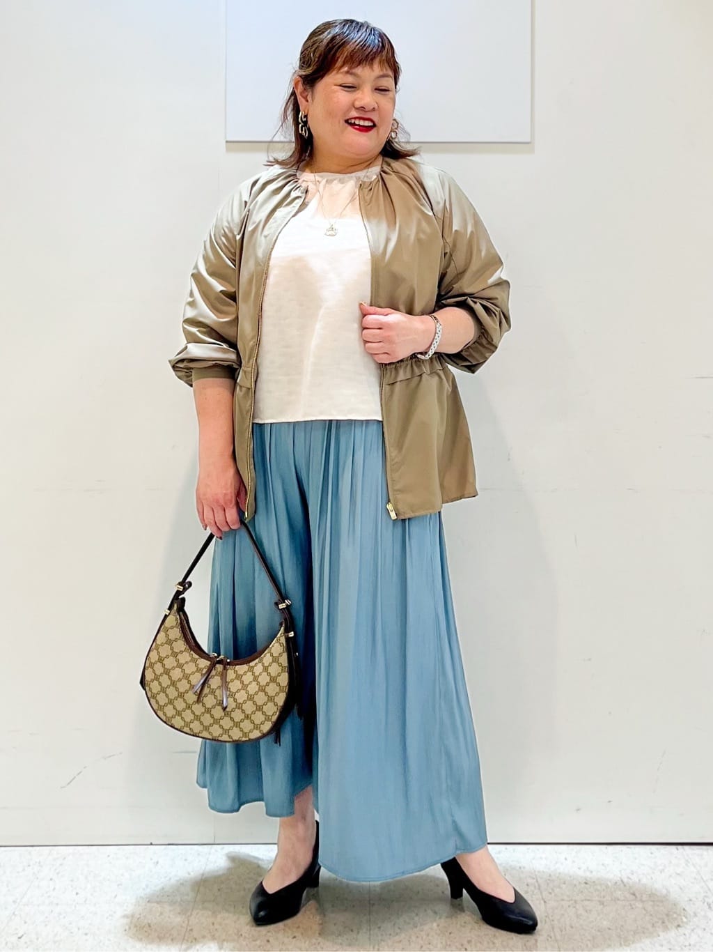 kimmyさんの「Reflect｜【パンツにもスカートにも合わせやすい◎】ライティブルゾン」を使ったコーディネート